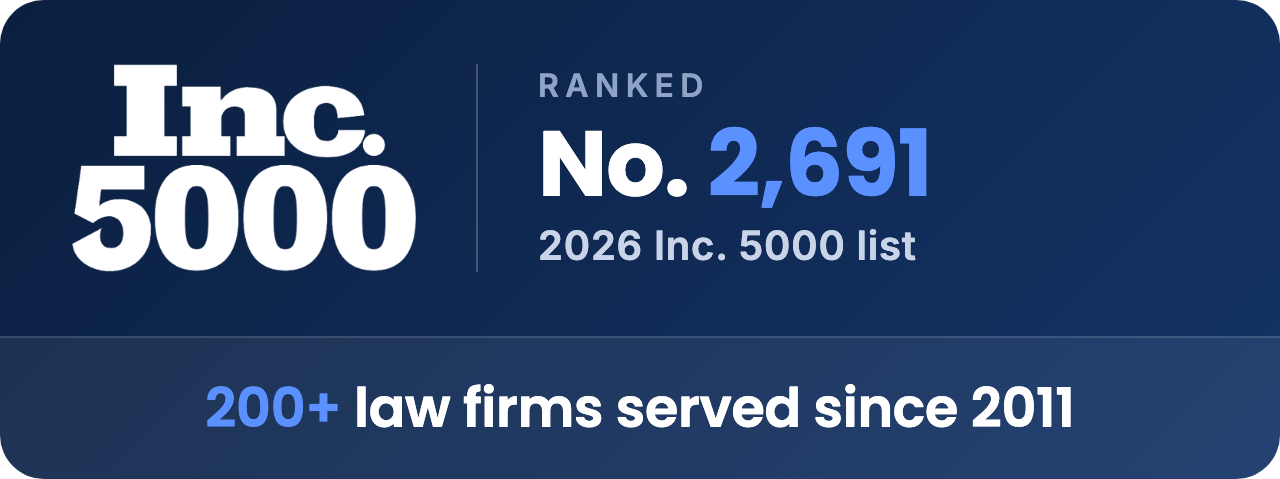 Market My Market: ranked No. 2,691 on the 2026 Inc. 5000. 200+ law firms since 2011.